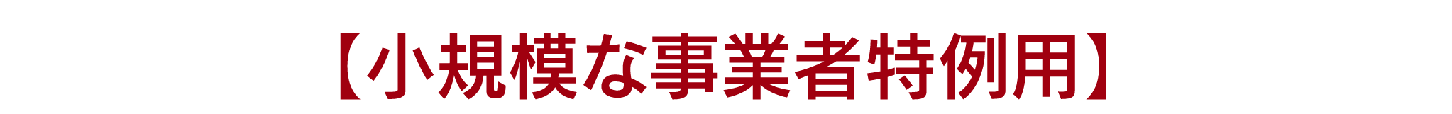 【小規模な事業者特定用】